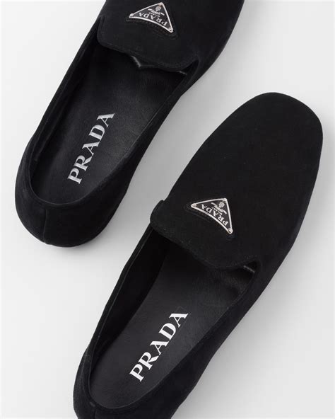 prada loafers women sale|prada suede loafer.